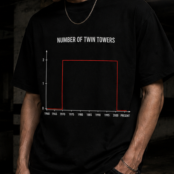 TWIN TOWER GRAPH T-SHIRT