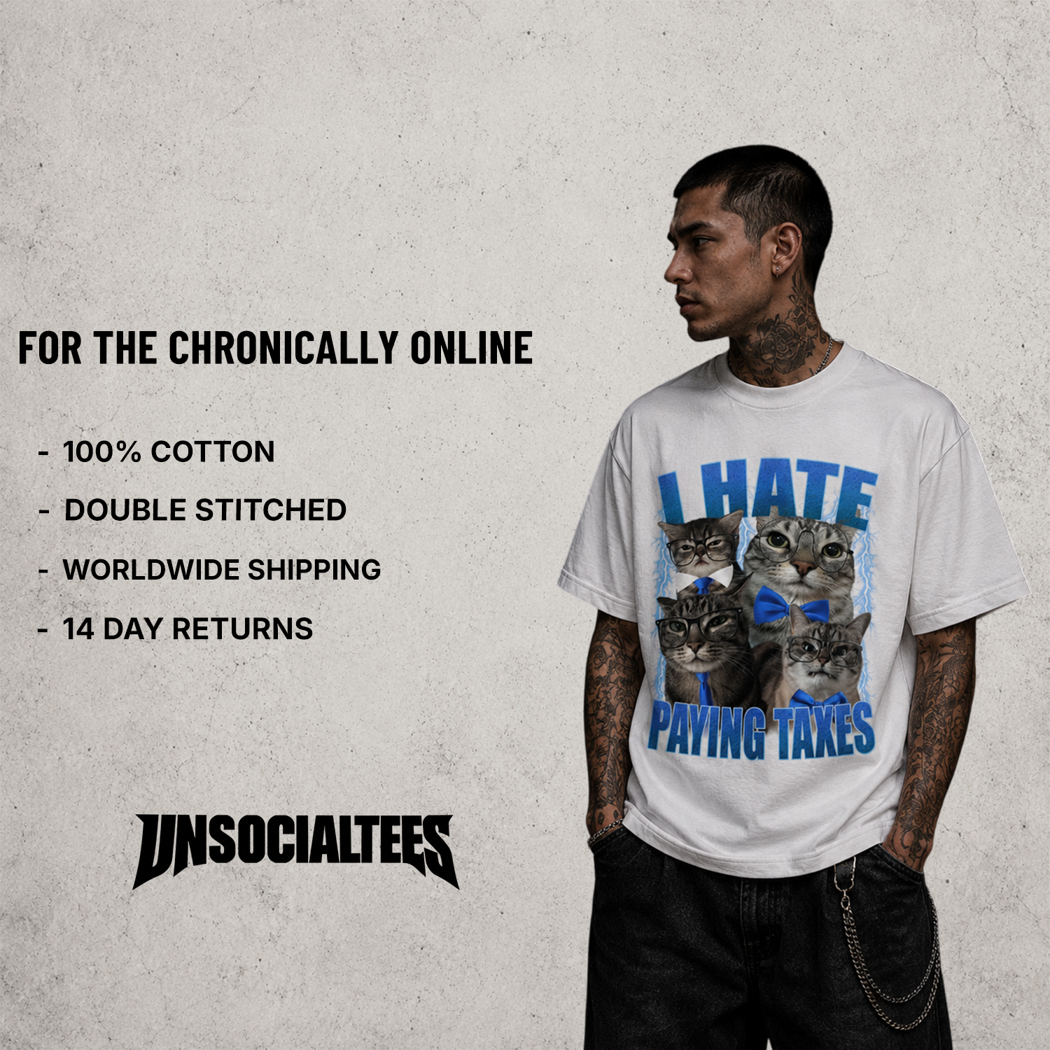 I HATE PAYING TAXES T-SHIRT