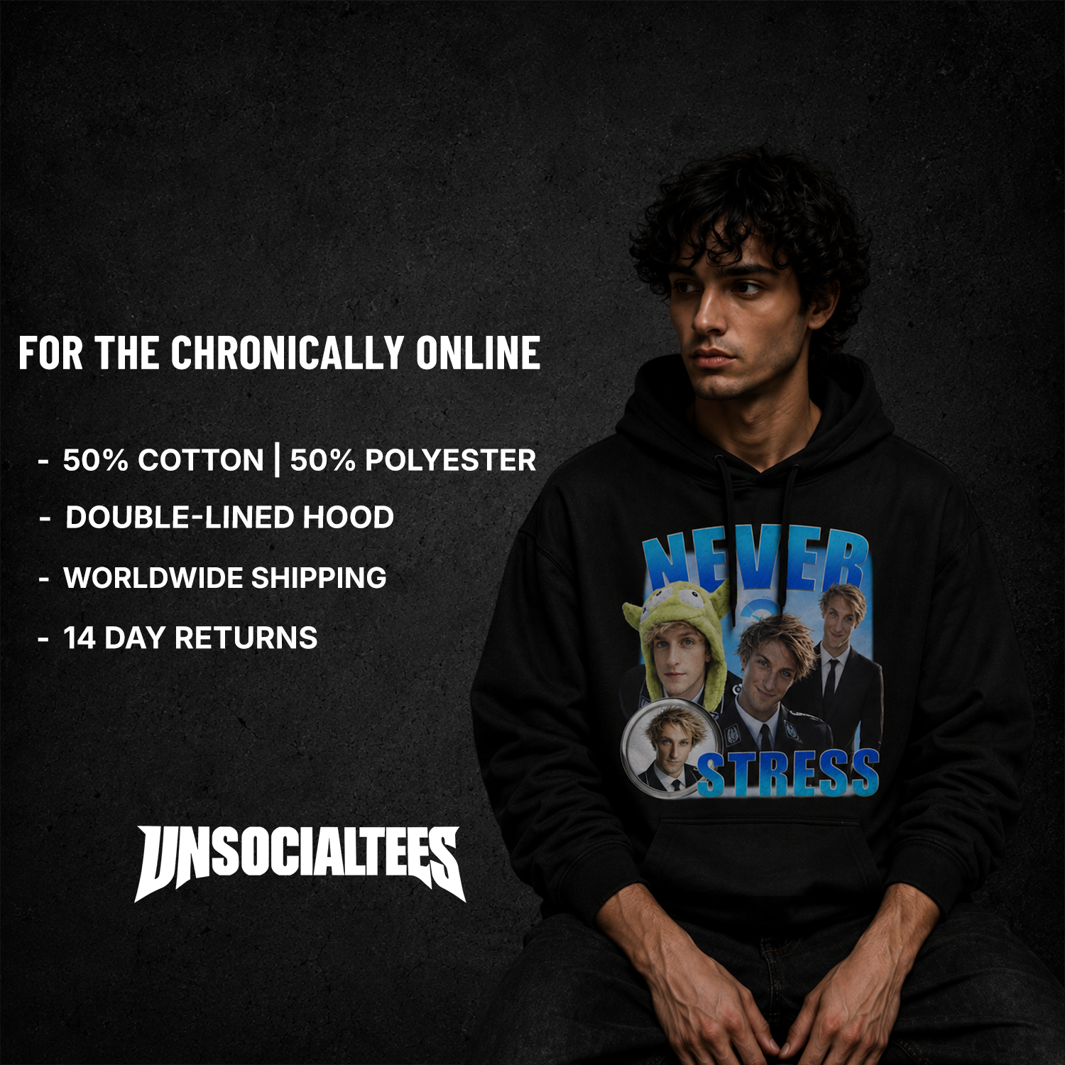 NEVER STRESS HOODIE