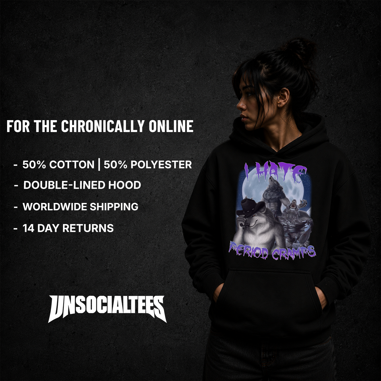 PERIOD CRAMPS HATER HOODIE